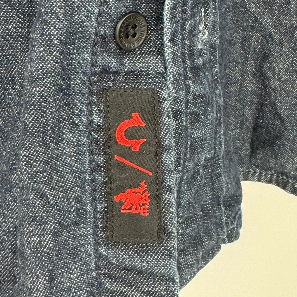 True Religion denim/black button down shirt-size 3XL